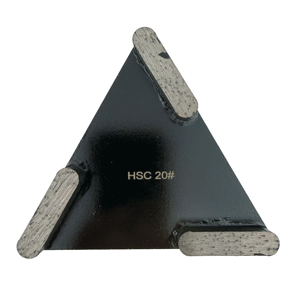 Slibesegment HSC DIA korn 20 - SORT - Til blød beton - Triseg til iDisc/Turbo disc