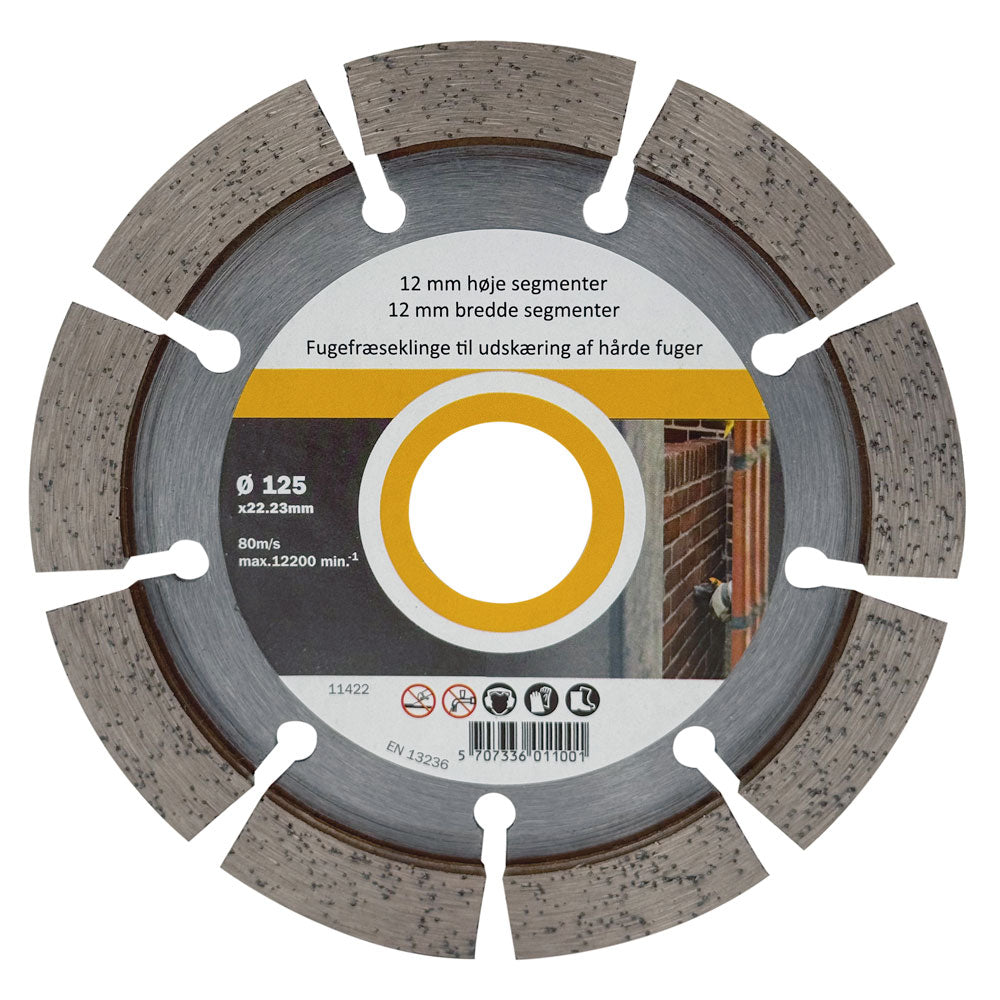 Fugeklinge DIA 125x12x22,2 mm – 12 mm segment