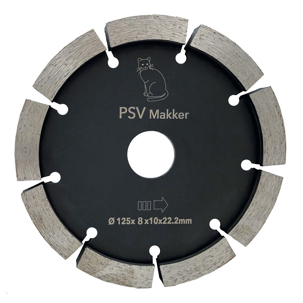 Fugeklinge DIA 125x8x22,2 mm – 10mm segmenter - PSV Makker
