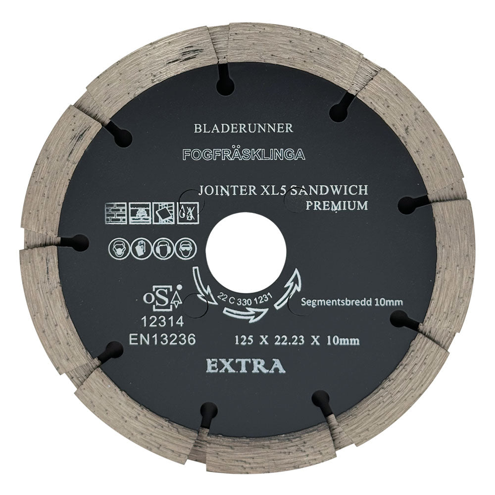 Fugeklinge DIA 125x10x22,2 mm – 3 delt - Bladerunner