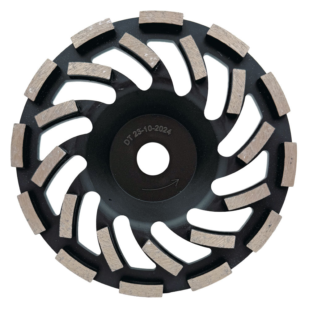 Slibekop 180X22,2mm - SORT - Til blød beton