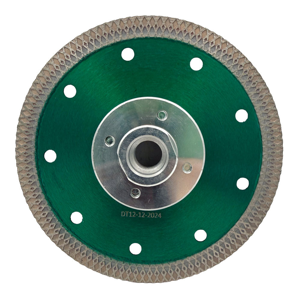Diamantklinge 125mm M14 - GRØN - med flange - Til keramiske fliser