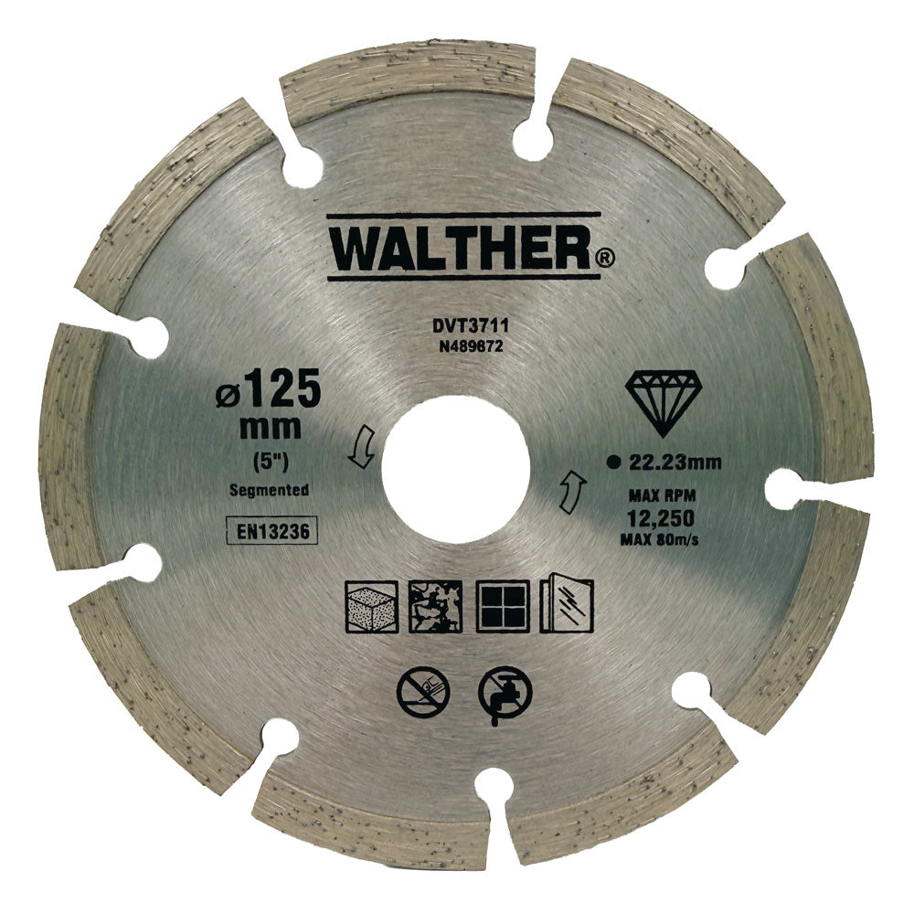 Diamantklinge 125x22,2mm - Walther - Til murværk