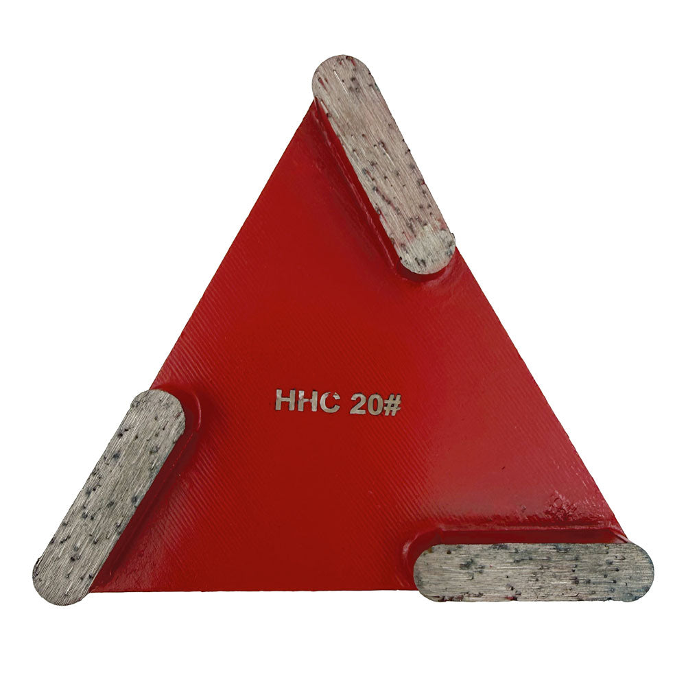 Slibesegment HHC DIA korn 20 - RØD - Til hård beton - Triseg til iDisc/Turbo disc