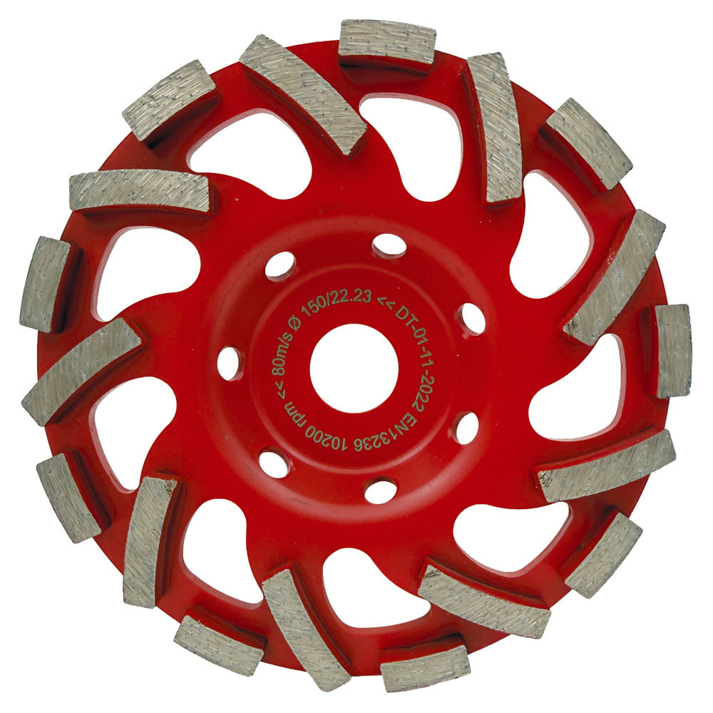 Slibekop 150x19mm - RØD - Til hård beton - Spider - Til Hilti