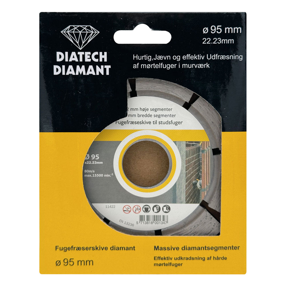 Fugeklinge DIA 95x8x22,2 mm – 12 mm segment – til studsfuger
