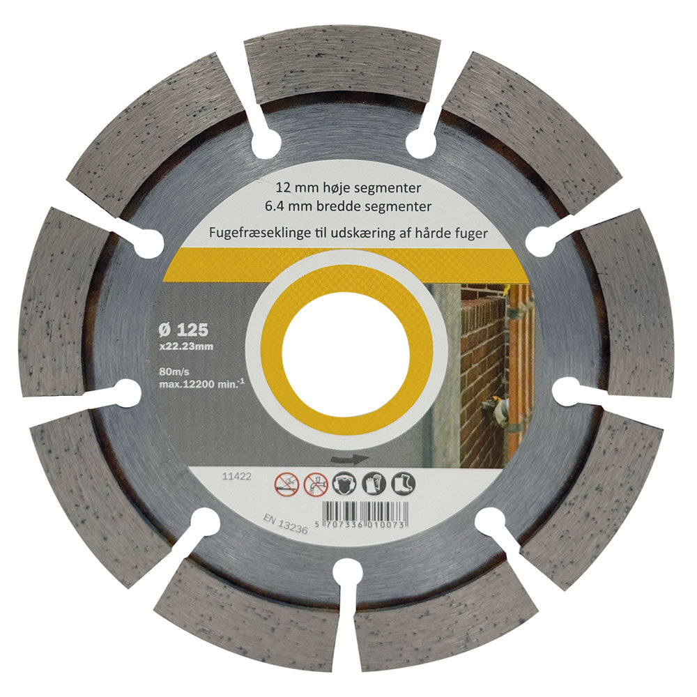 Fugeklinge DIA 125x6,4x22,2 mm – 12 mm segment