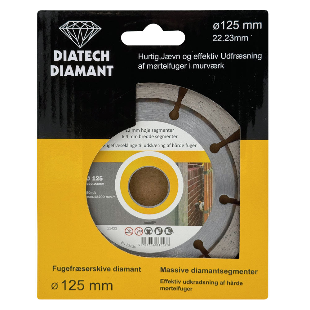 Fugeklinge DIA 125x6,4x22,2 mm – 12 mm segment