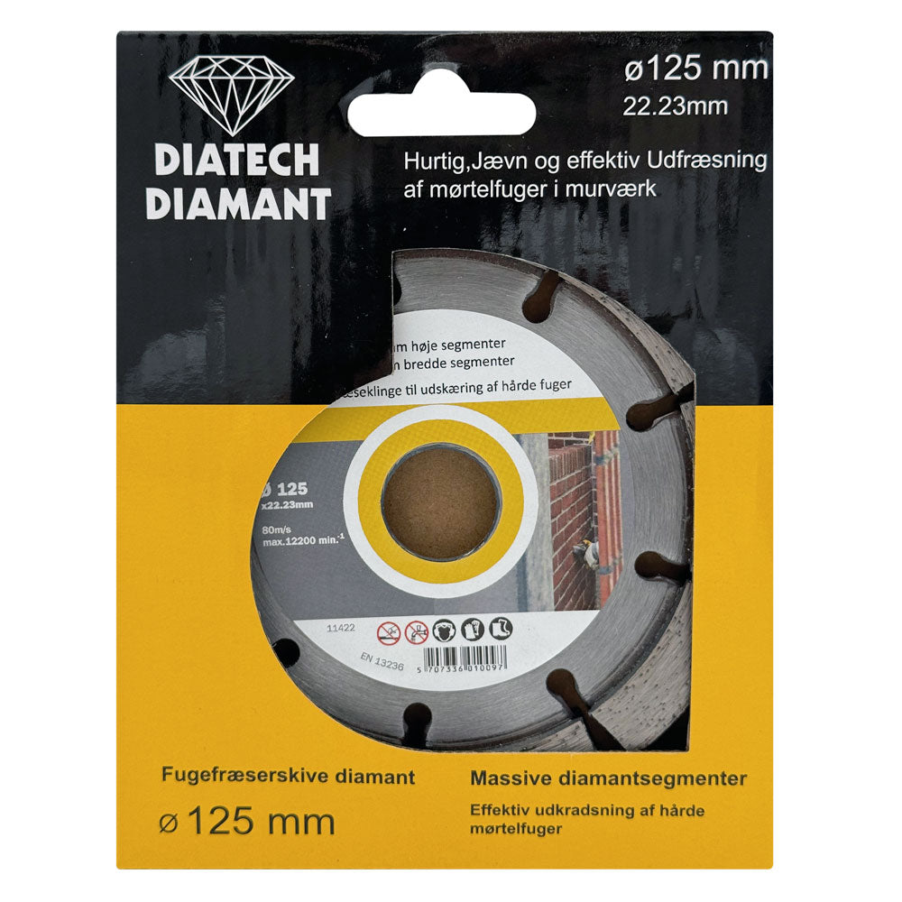Fugeklinge DIA 125x10x22,2 mm – 12 mm segment