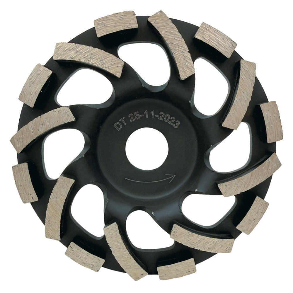 Slibekop 125x22,2mm - SORT - Til blød beton - Spider