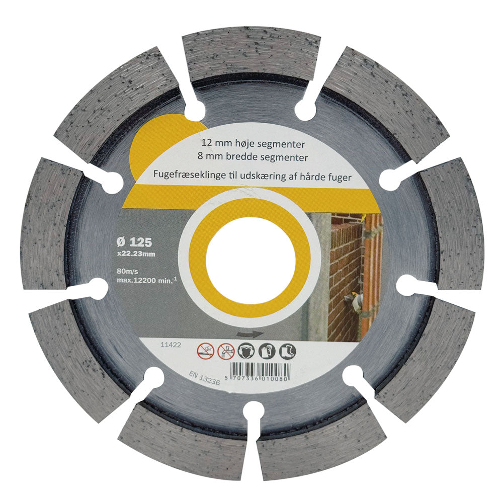 Fugeklinge DIA 125x8x22,2 mm – 12 mm segment