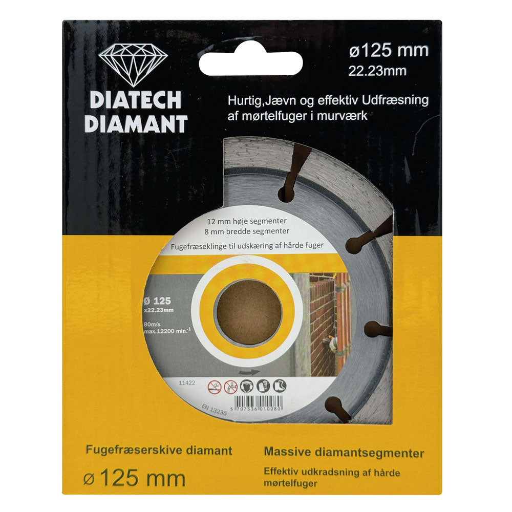 Fugeklinge DIA 125x8x22,2 mm – 12 mm segment