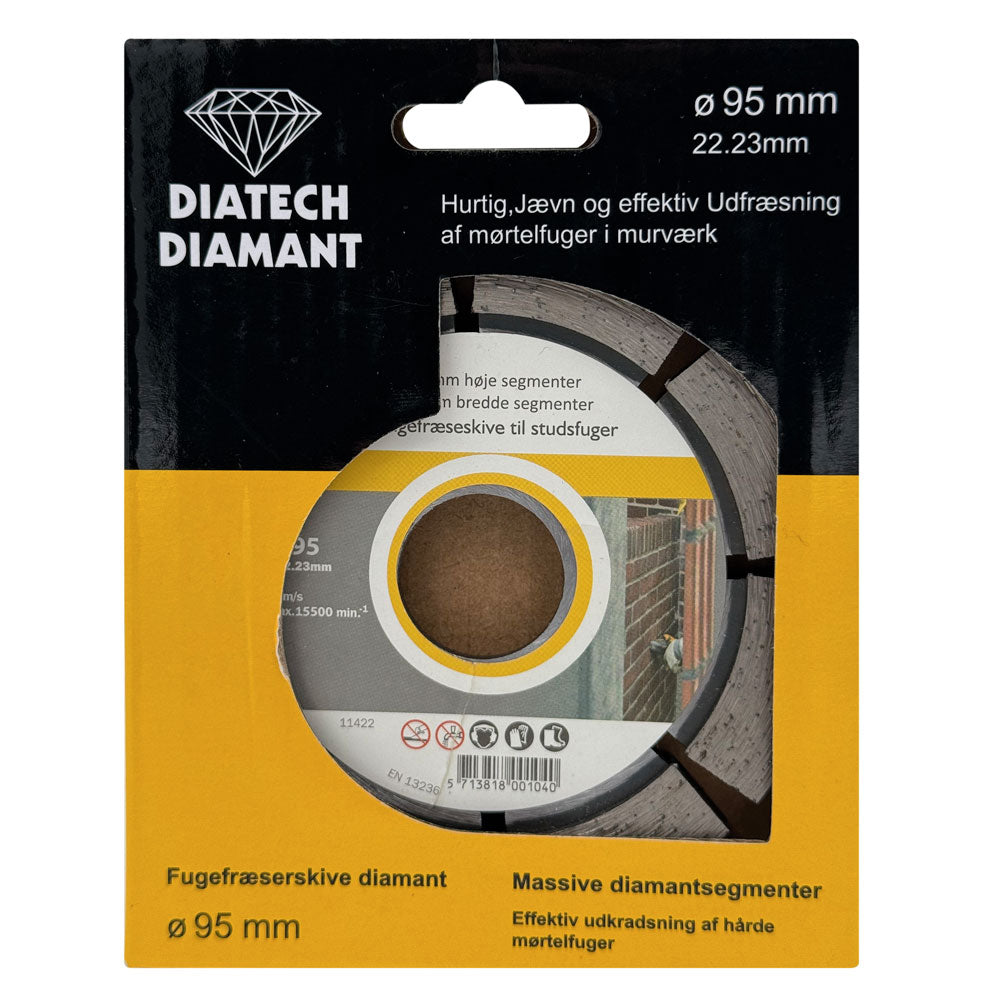 Fugeklinge DIA 95x6,4x22,2 mm – 12 mm segment – til studsfuger