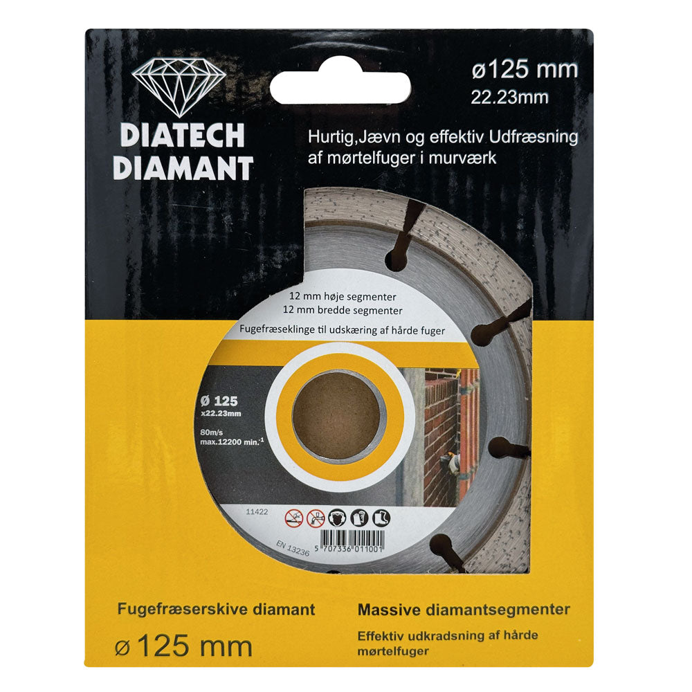 Fugeklinge DIA 125x12x22,2 mm – 12 mm segment