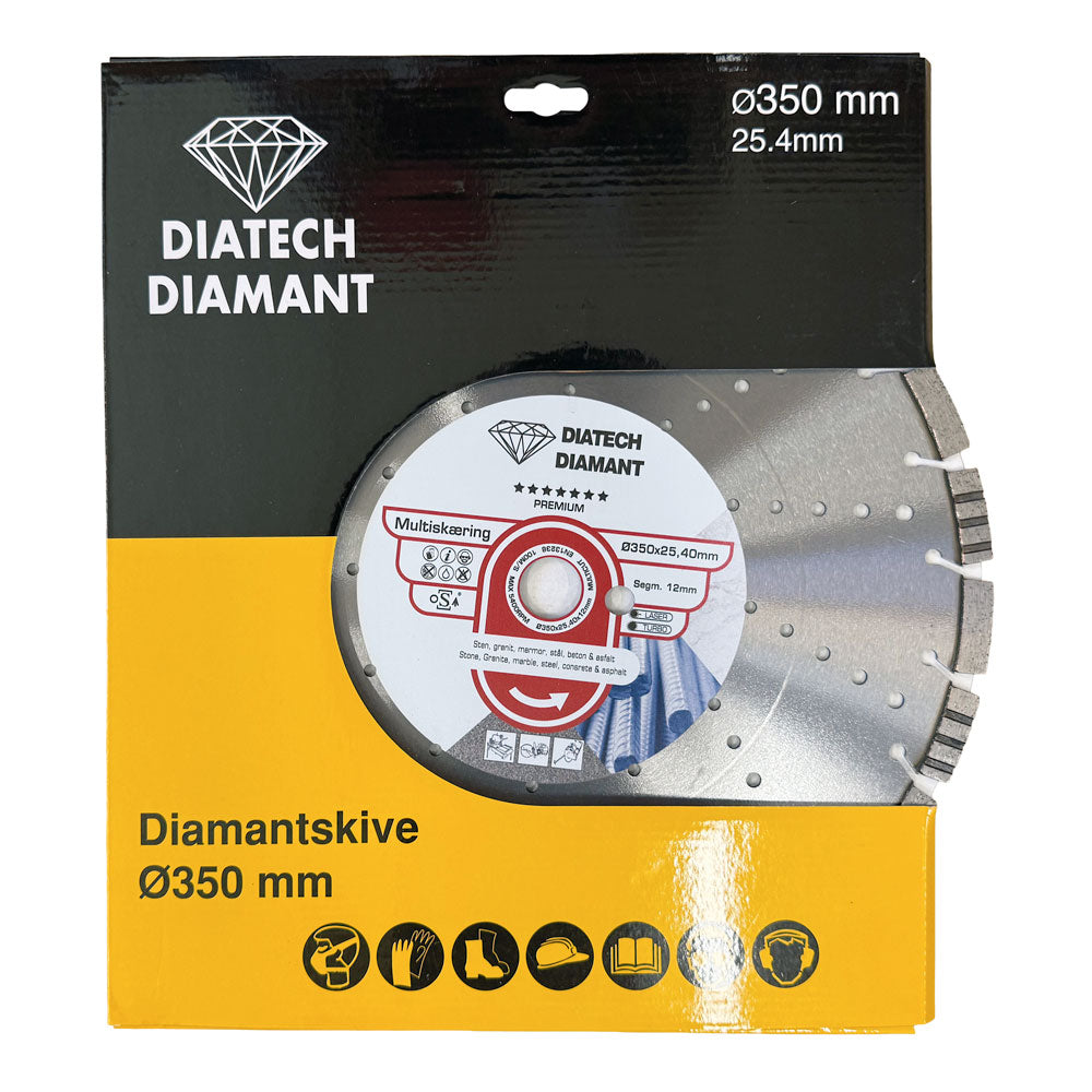 Asfaltklinge 350x25,4mm - Premium - KOMBI Til både asfalt og armeret beton