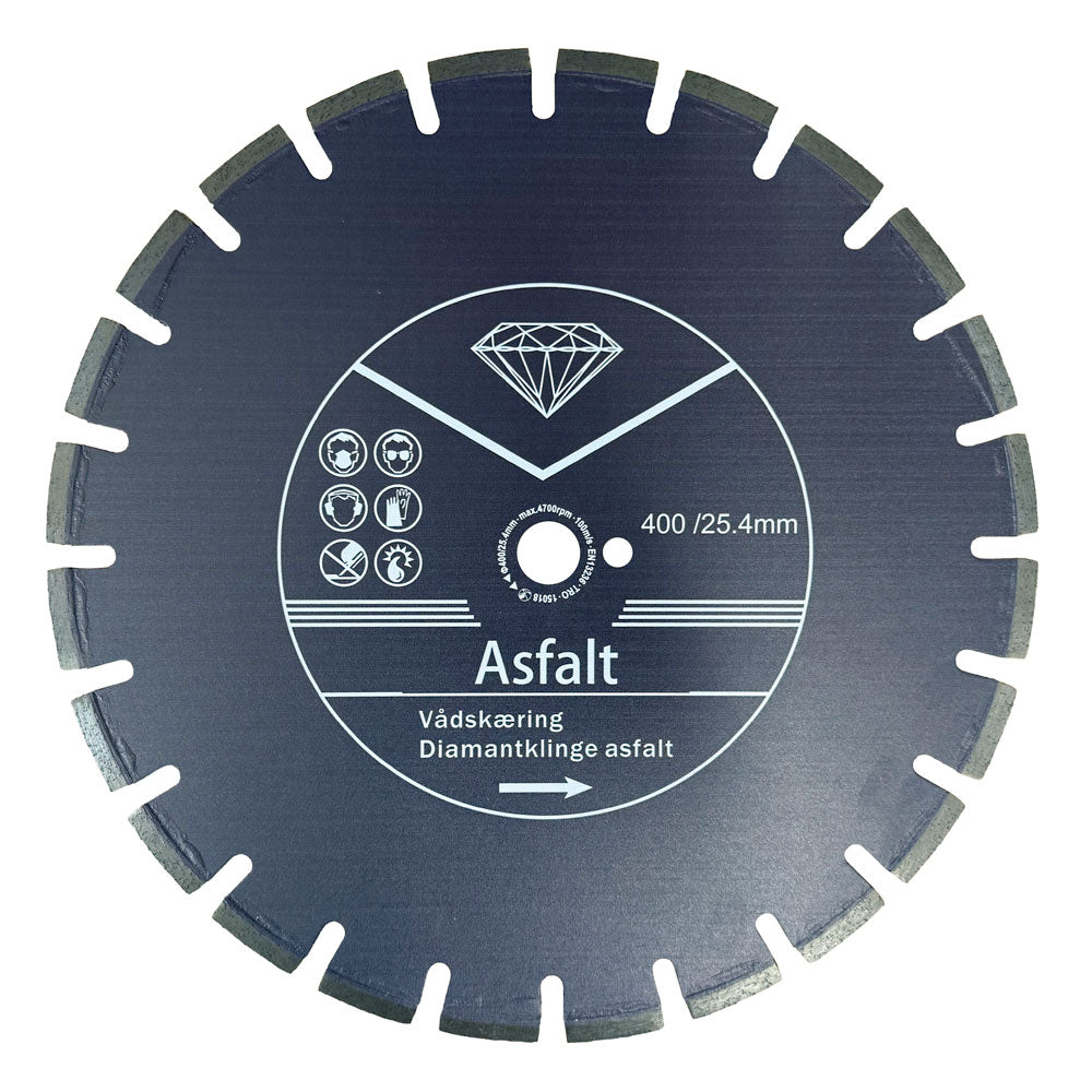 Asfaltklinge 400x25,4mm - Vådskæring