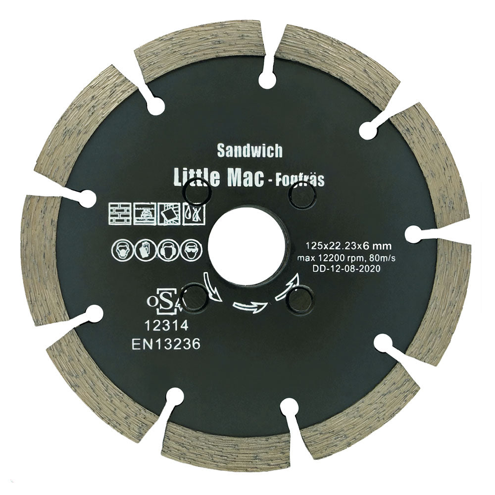 Fugeklinge DIA 125x6x22,2 mm – Sandwich - Little Mac