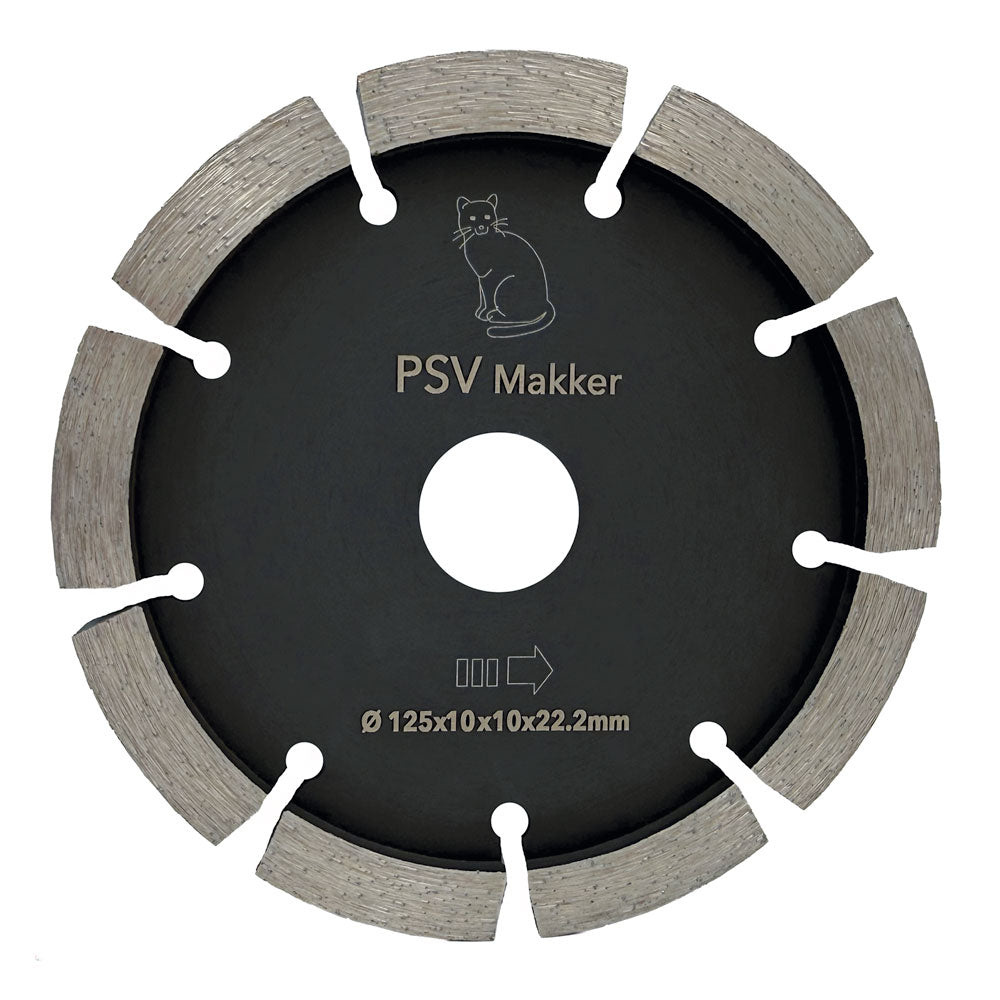 Fugeklinge DIA 125x10x22,2 mm – 10mm segmenter - PSV Makker