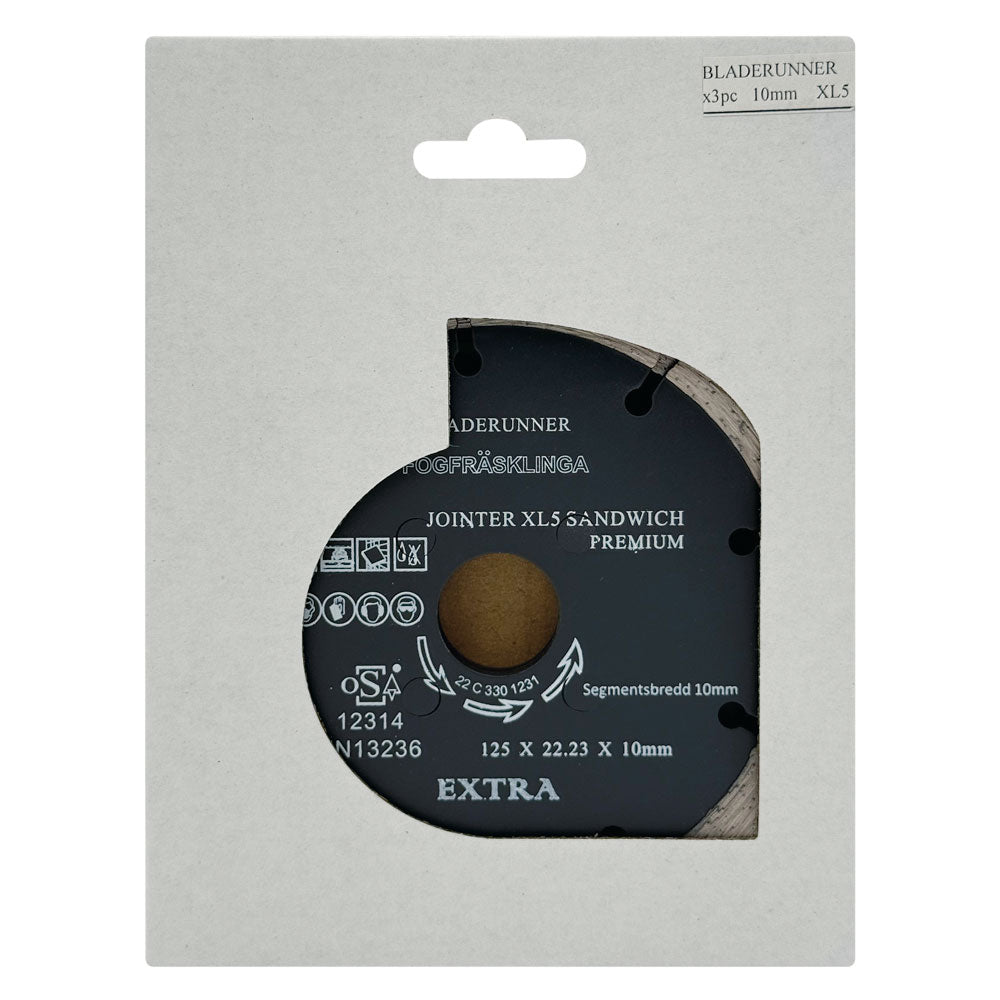 Fugeklinge DIA 125x10x22,2 mm – 3 delt - Bladerunner